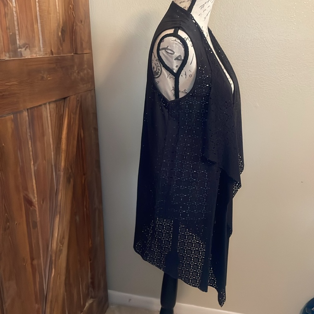 Faux Suede Lace Patterned Vest - image 3